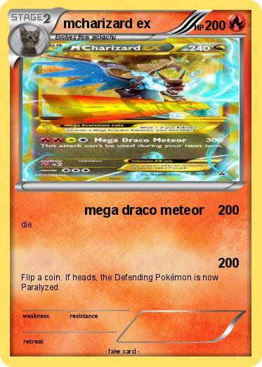 Pokemon mcharizard ex