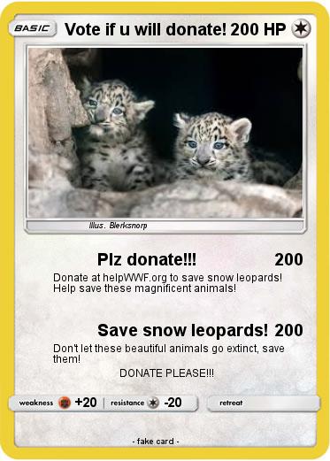 Pokemon Vote if u will donate! Pokemon Vote if u will donate!