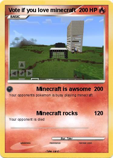 Pokemon Vote if you love minecraft
