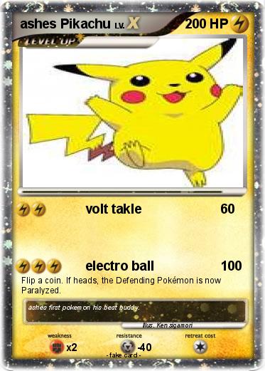 Pokemon ashes Pikachu