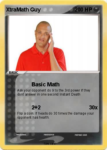 Pokemon XtraMath Guy