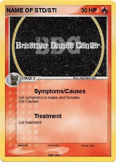 Pokemon NAME OF STD/STI