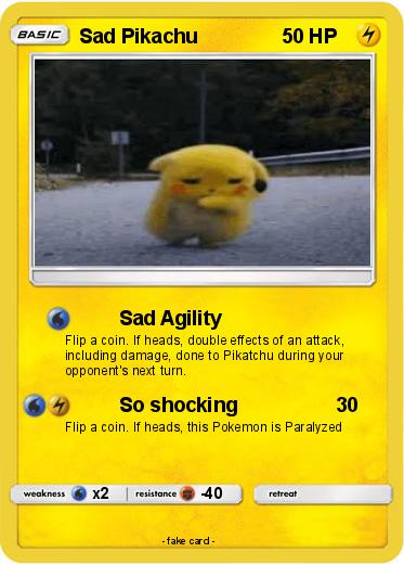 Pokemon Sad Pikachu