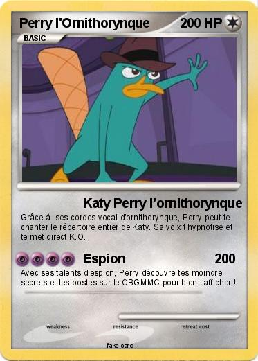 Pokemon Perry l'Ornithorynque