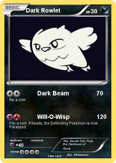 Pokemon Dark Rowlet