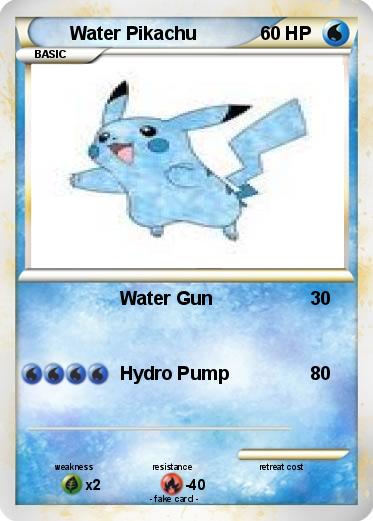 Pokemon Water Pikachu
