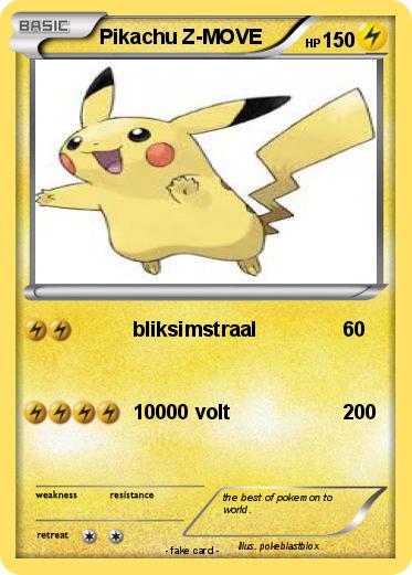 Pokemon Pikachu Z-MOVE