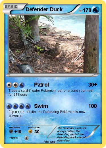 Pokemon Defender Duck