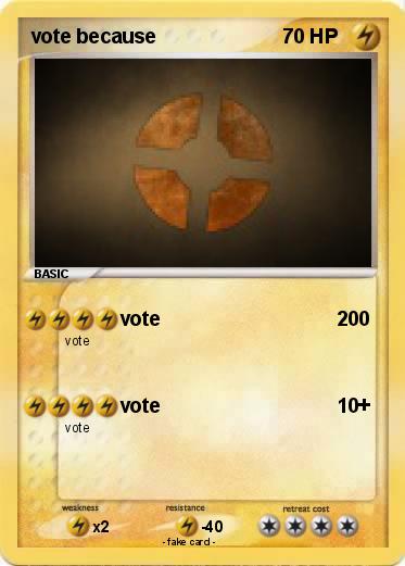 Pokemon vote because