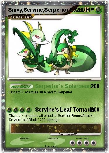 Pokemon Snivy,Servine,Serperior EX