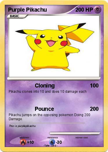 Pokemon Purple Pikachu