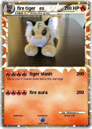 Pokemon fire tiger   ex