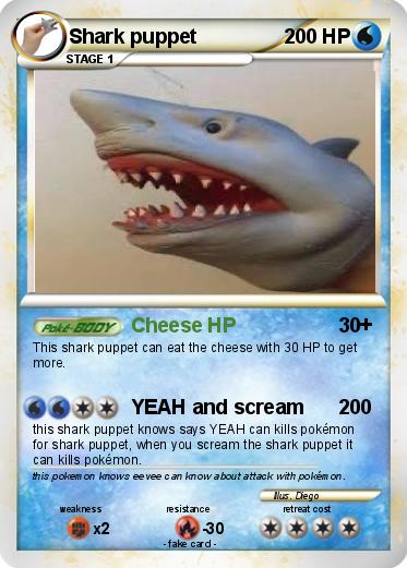 Pokemon Shark puppet