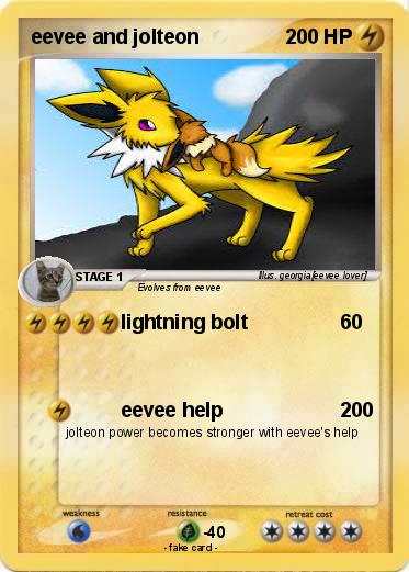 Pokemon eevee and jolteon