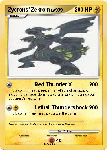 Pokemon Zycrons' Zekrom