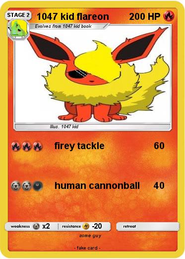 Pokemon 1047 kid flareon