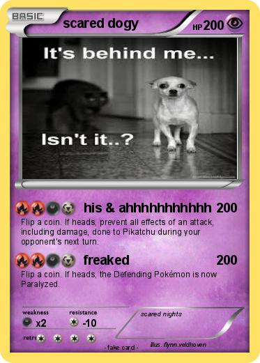 Pokemon scared dogy