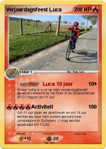 Pokemon Verjaardagsfeest Luca