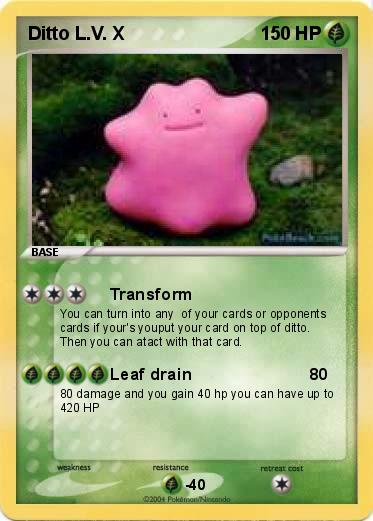 Pokemon Ditto L.V. X