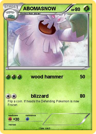 Pokemon ABOMASNOW