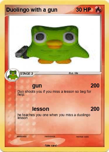 Pokemon Duolingo with a gun