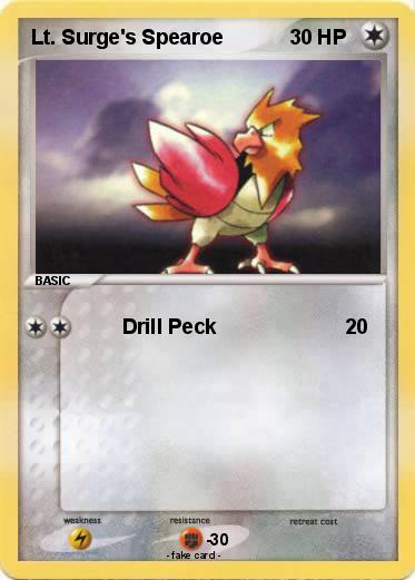 Pokemon Lt. Surge's Spearoe