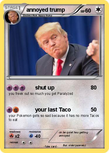 Pokemon annoyed trump