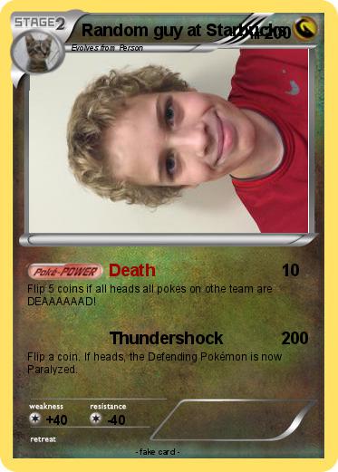 Pokemon Random guy at Starbucks