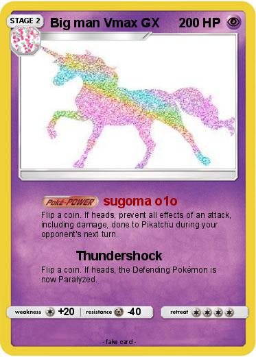 Pokemon Big man Vmax GX Pokemon Big man Vmax GX