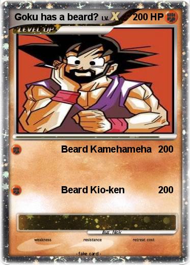 Pokemon Goku has a beard?
