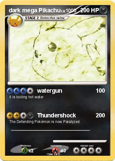 Pokemon dark mega Pikachu