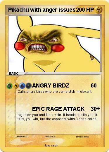 Pokemon Pikachu with anger issues
