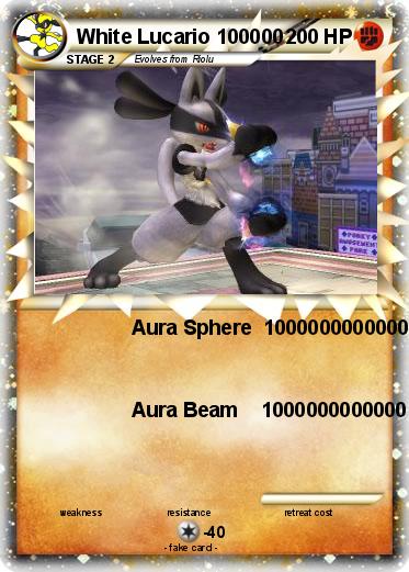 Pokemon White Lucario 100000