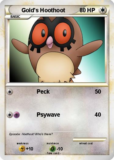 Pokemon Gold's Hoothoot