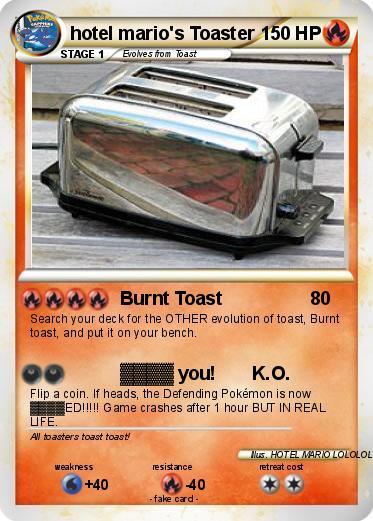 Pokemon hotel mario's Toaster