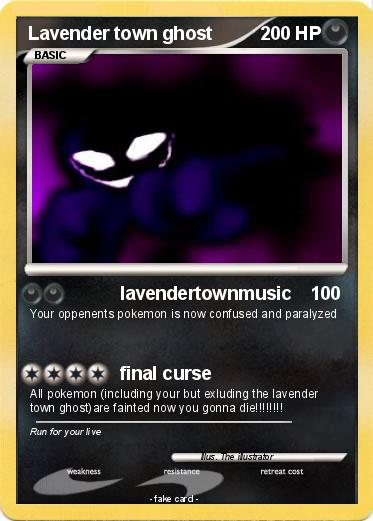 Pokemon Lavender town ghost