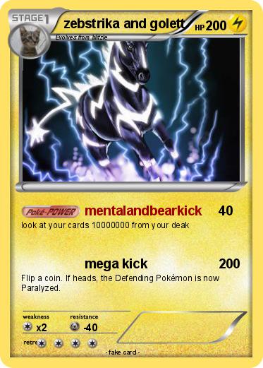 Pokemon zebstrika and golett