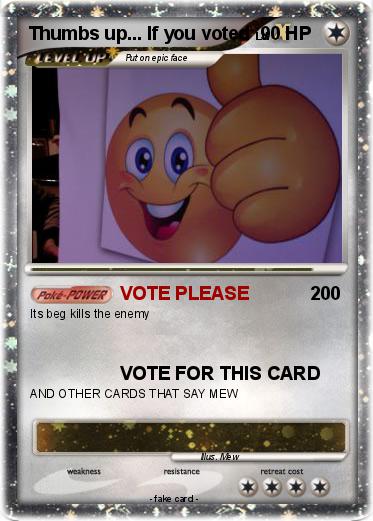 Pokemon Thumbs up... If you voted