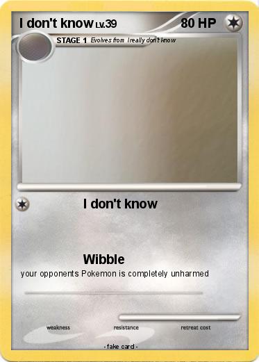 Pokemon I don't know