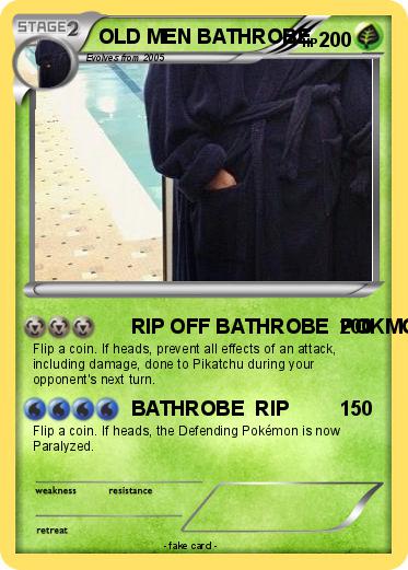 Pokemon OLD MEN BATHROBE