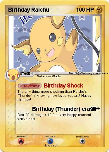 Pokemon Birthday Raichu
