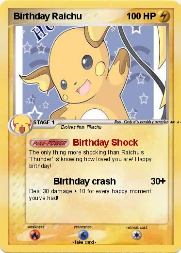 Pokemon Birthday Raichu