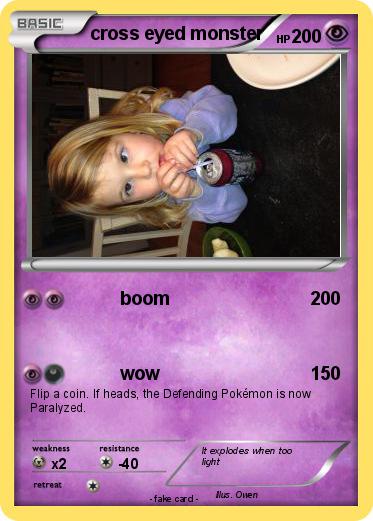 Pokemon cross eyed monster