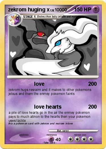Pokemon zekrom huging x