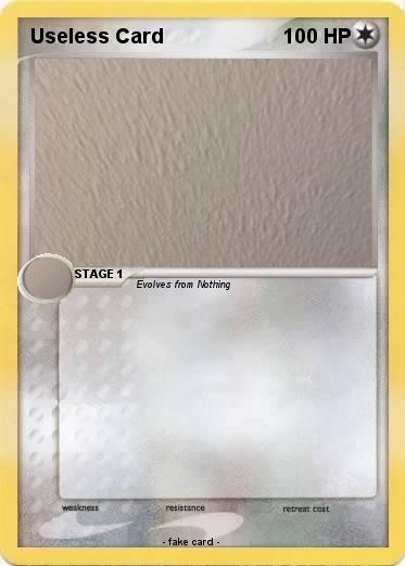 Pokemon Useless Card