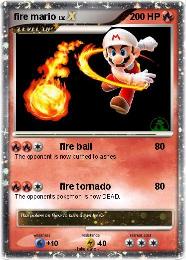 Pokemon fire mario