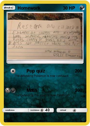 Pokemon Homework