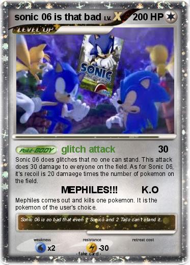 Pokemon sonic 06 is that bad