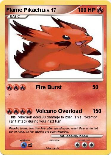 Pokemon Flame Pikachu