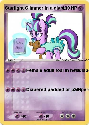 Pokemon Starlight Glimmer in a diaper